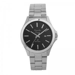 Alexandre Christie AC 1026 Silver Black Man MDBSSBA